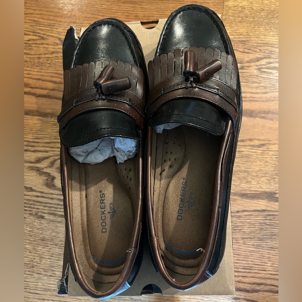 Dockers Hamlin Black and Cognac Men’s Loafers